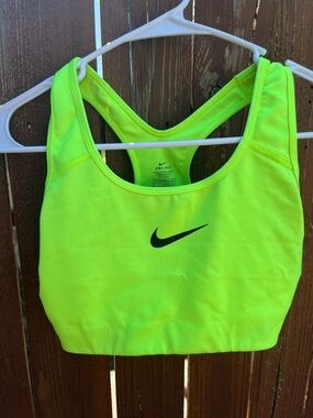 Nike Neon Green Dri-FIT Racerback Sports Bra